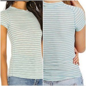 NWT Free People Sage Combo Striped Shirt Size L